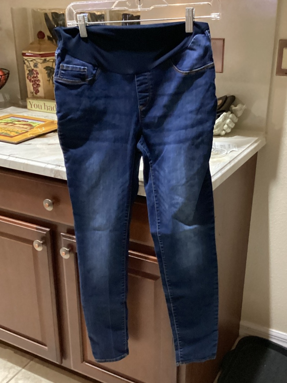 Women’s Maternity Skinny Jeans - Dark Blue 28” inseam